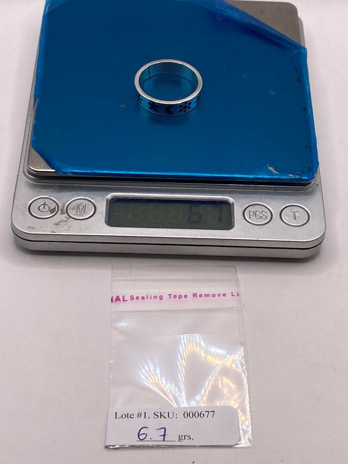 🌙🌸 Anillo Floral y Lunar de Plata .925 con Incrustaciones