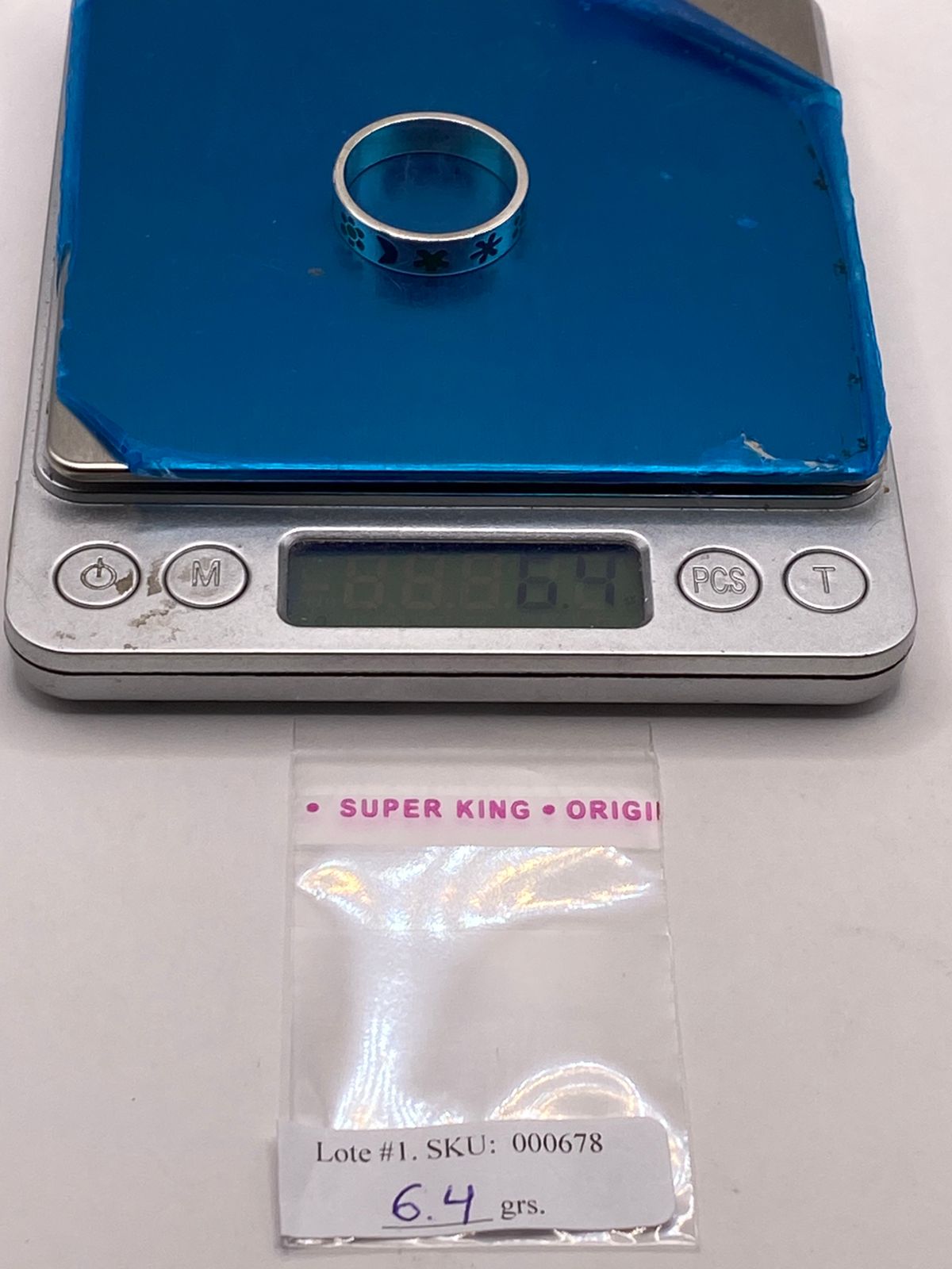 🌙🌸 Anillo Floral y Lunar de Plata .925 con Incrustaciones