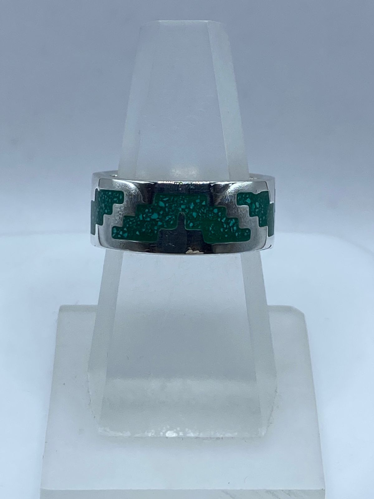 Anillo Forma de Pirámide en Plata .925 con Ónix