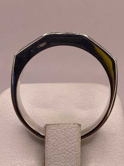 Anillo Geométrico Minimalista en Plata .925, vista superior
