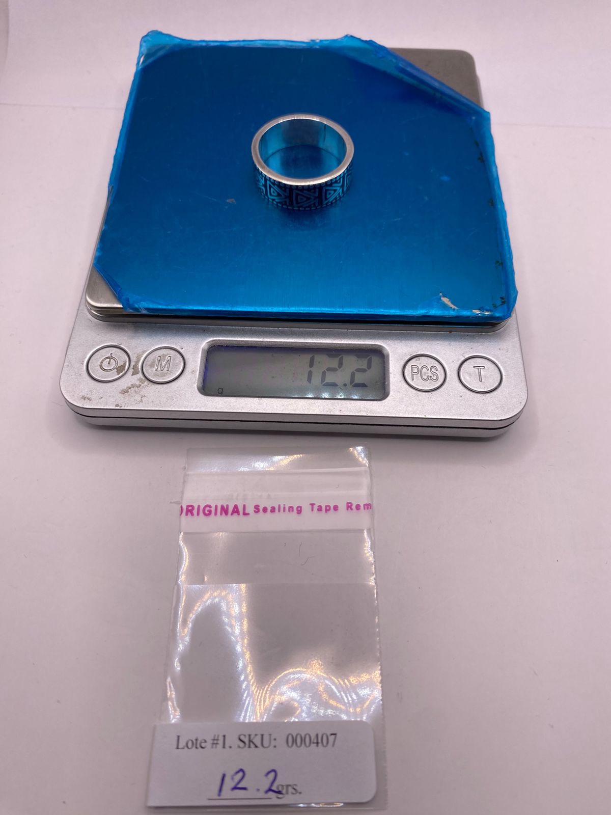 Anillo Geométrico en Plata .925 con Turquesa