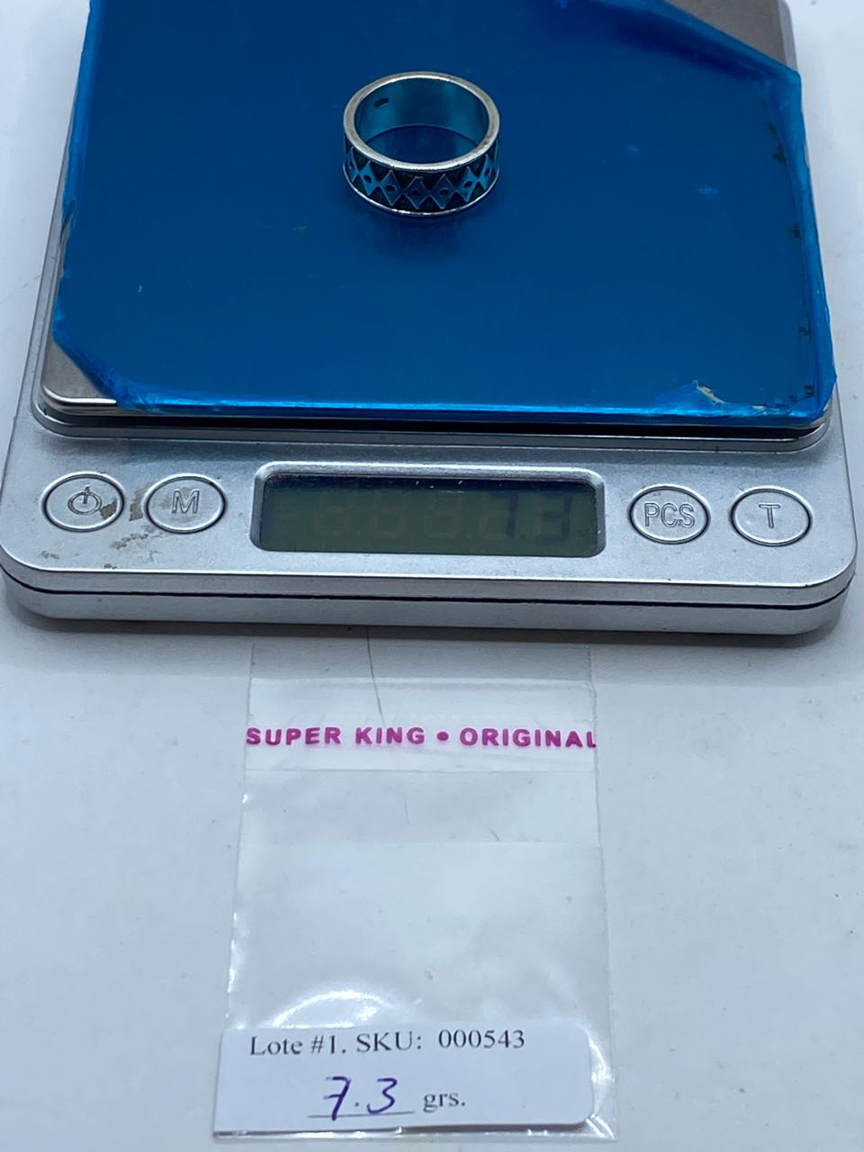 Anillo Geométrico Tribal en Plata .925