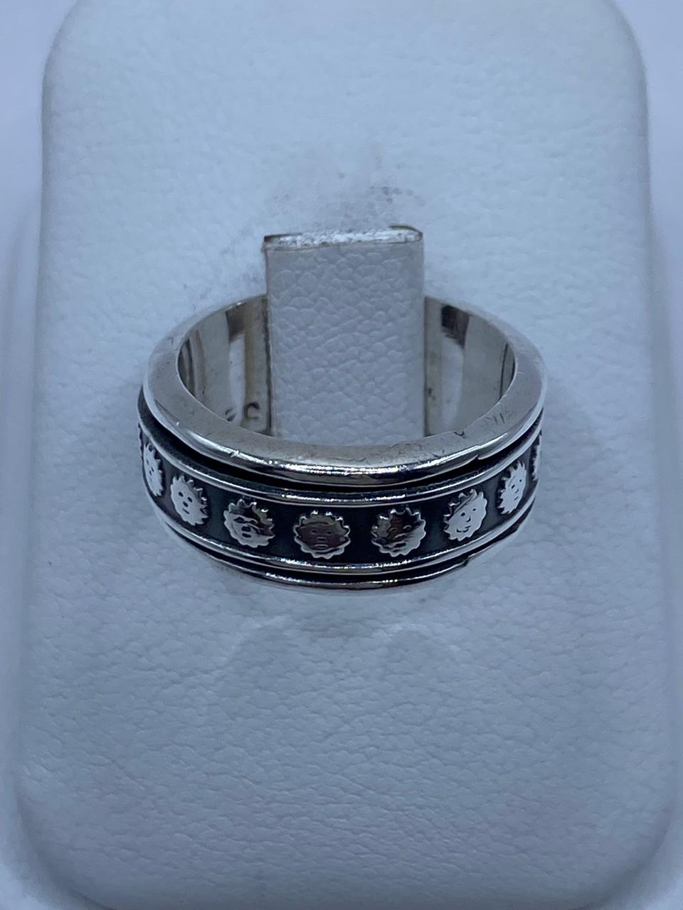 Anillo Giratorio de Plata 925 con Caritas de Sol