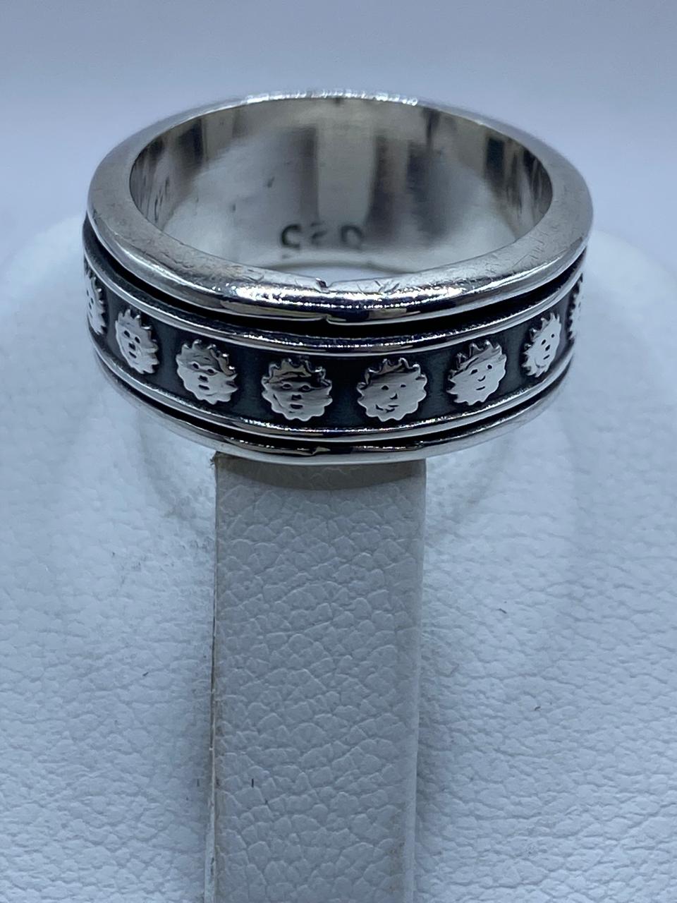 Anillo Giratorio de Plata 925 con Caritas de Sol