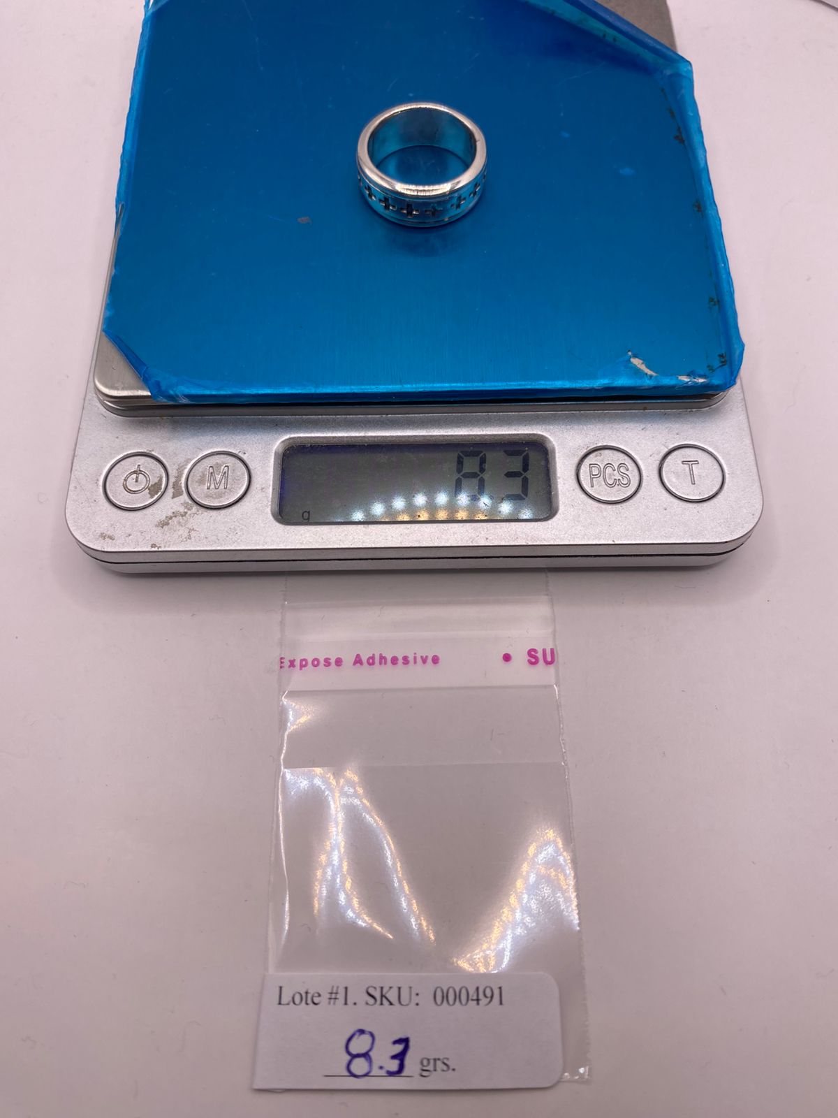 Anillo Giratorio de Plata 925 con Cruces Caladas