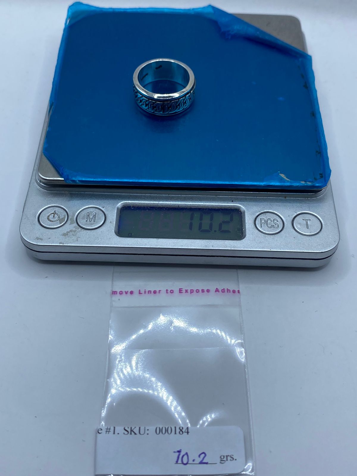 Anillo Giratorio de Plata 925 con Diseño de Cadena