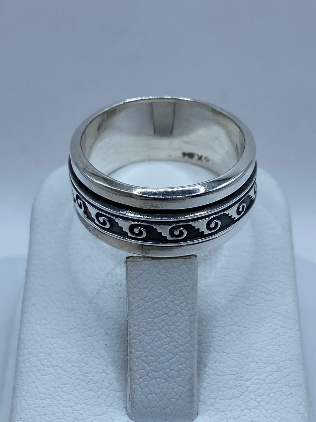 💍 Anillo Giratorio de Plata 925 con Diseño de Espirales