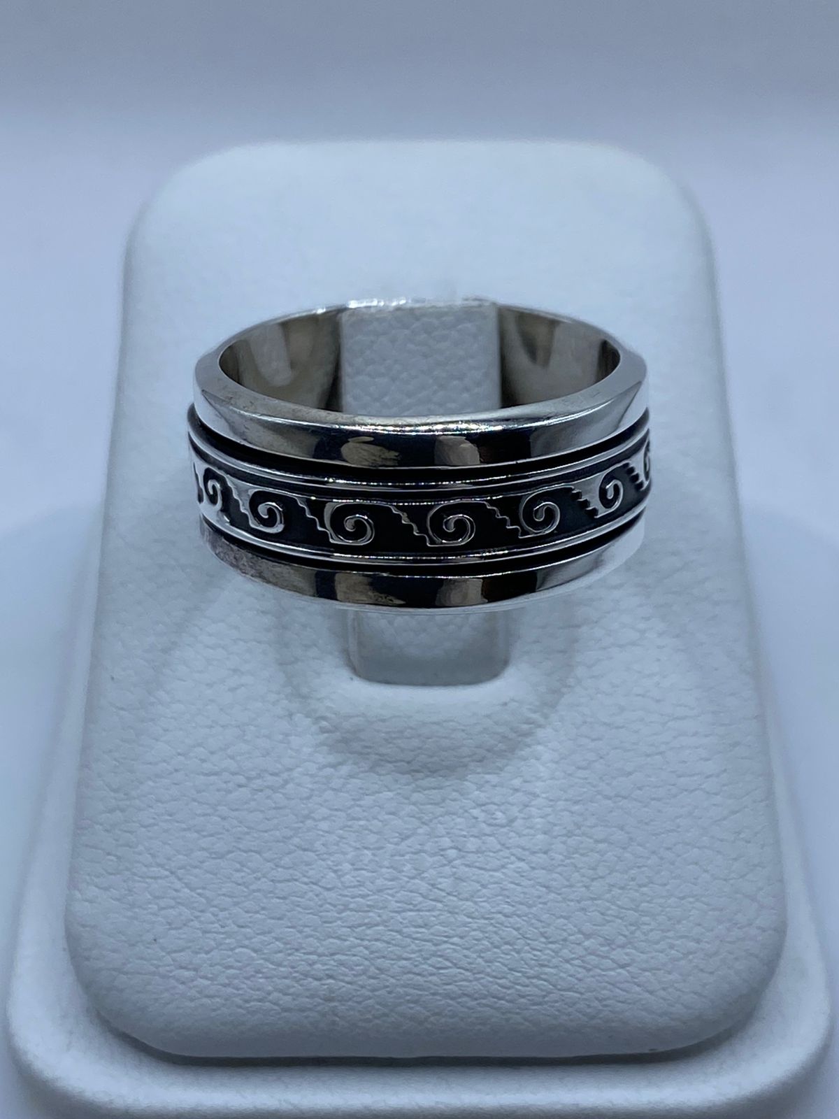 💍 Anillo Giratorio de Plata 925 con Diseño de Espirales