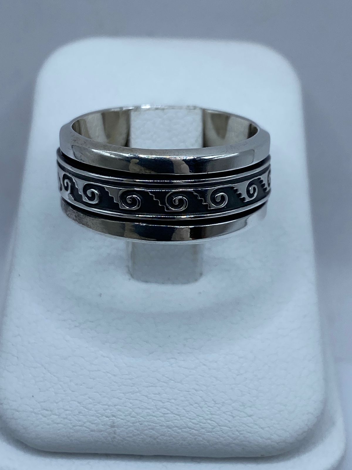 💍 Anillo Giratorio de Plata 925 con Diseño de Espirales