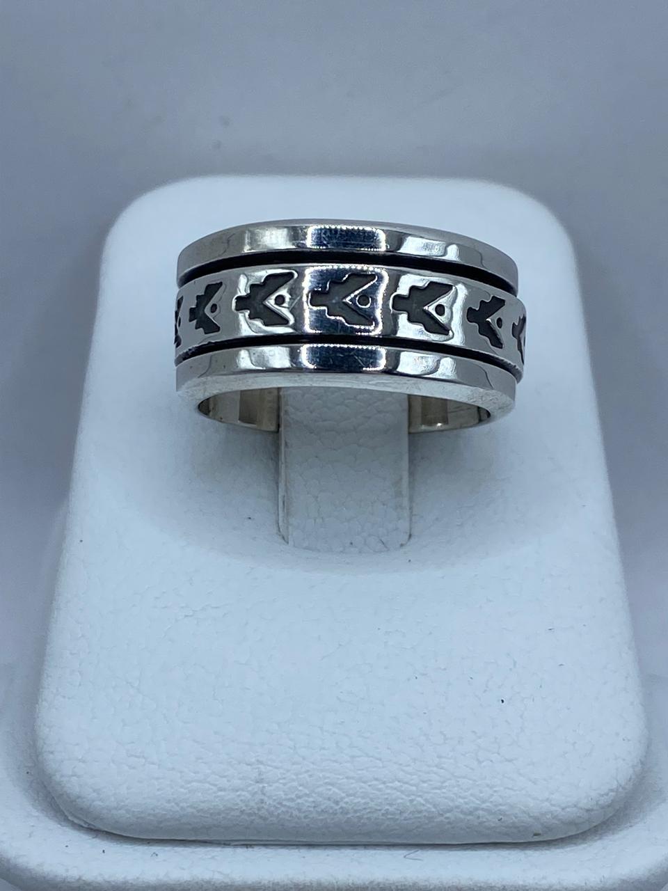 💍 Anillo Giratorio de Plata 925 con Diseño de Flechas