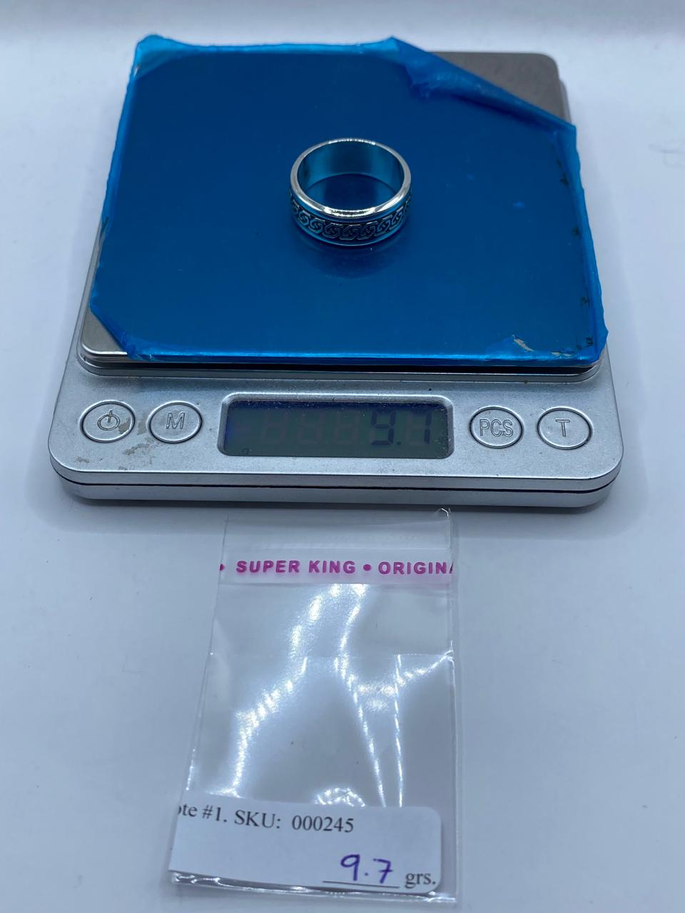 💍 Anillo Giratorio de Plata 925 con Diseño Geométrico Clásico