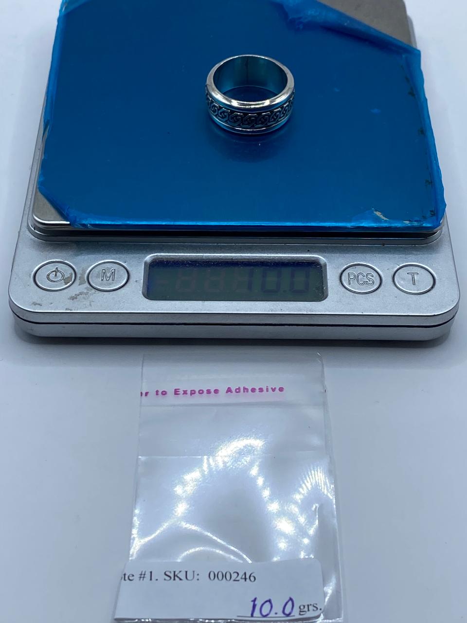 💍 Anillo Giratorio de Plata 925 con Diseño Geométrico Clásico