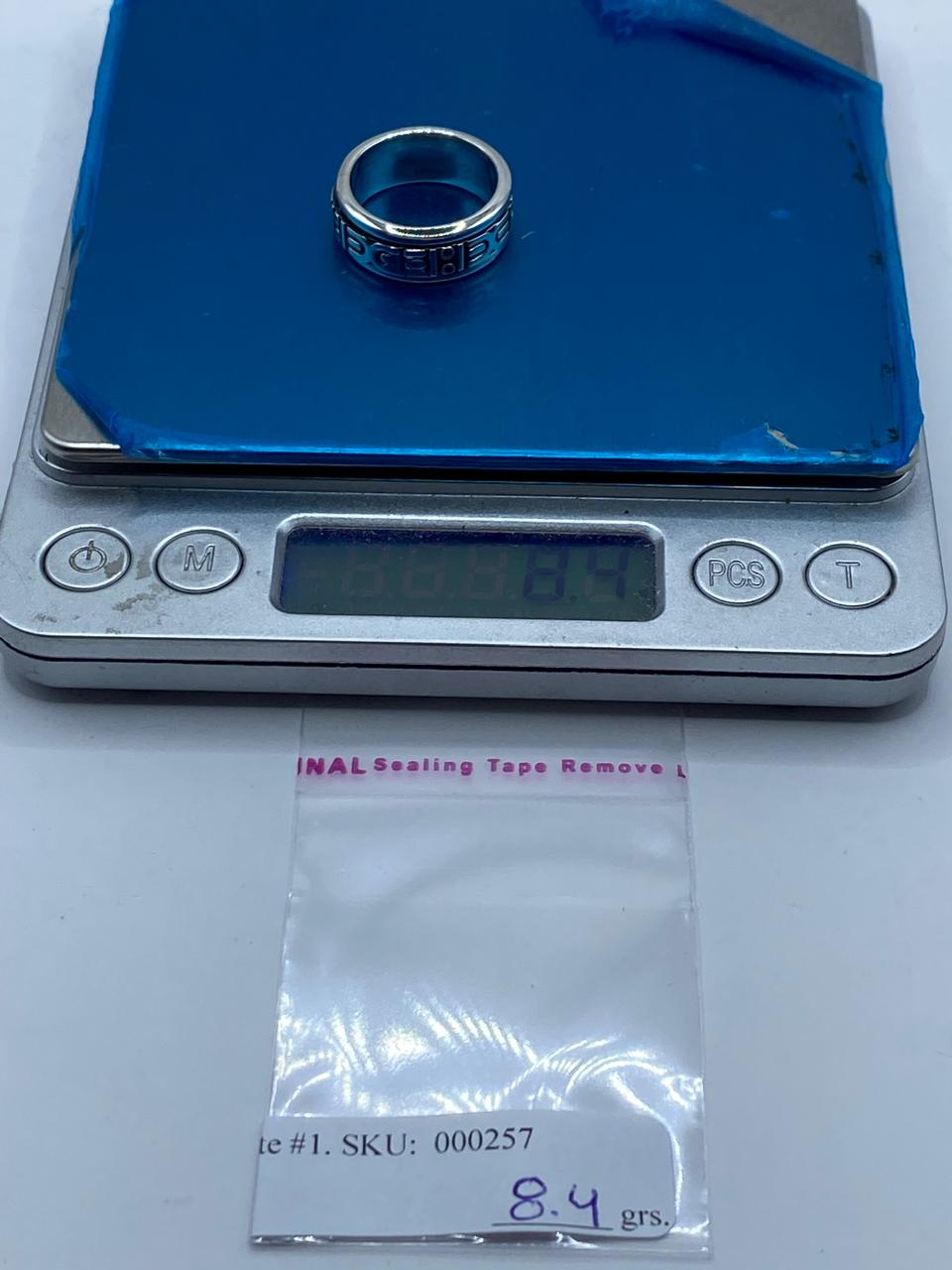 💍 Anillo Giratorio de Plata 925 con Diseño Geométrico Tribal