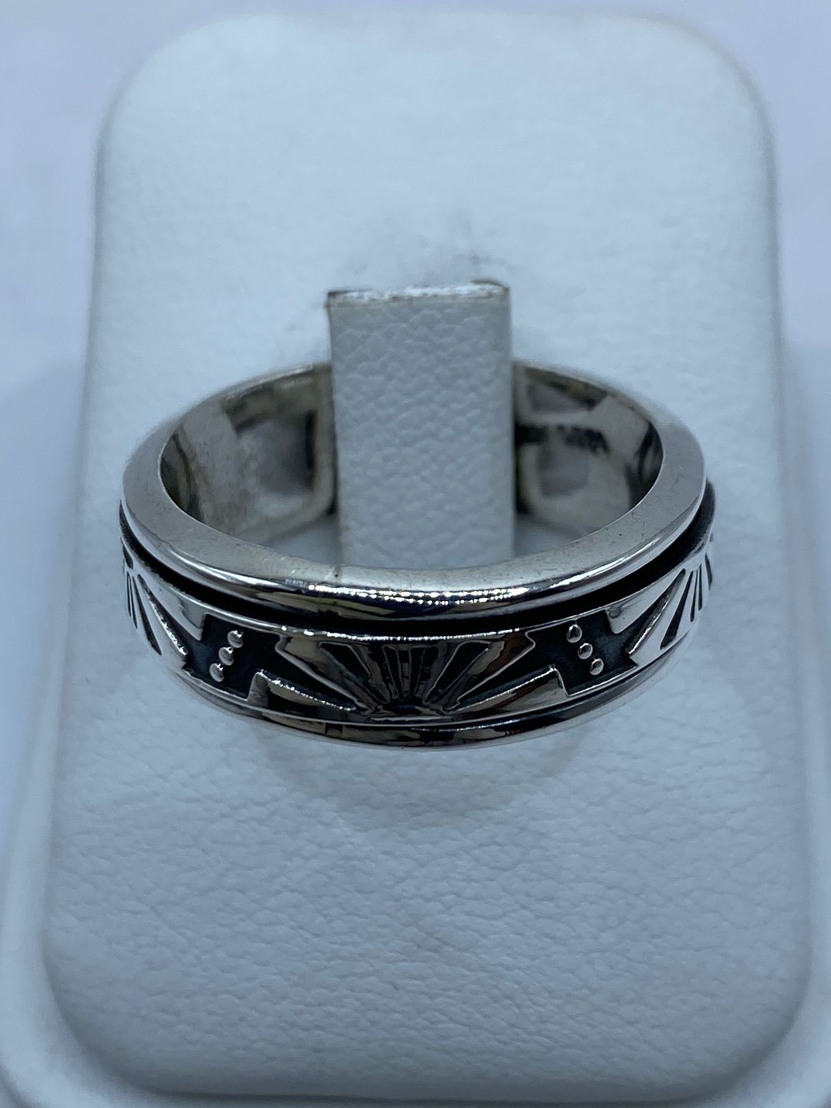 🌄Anillo Giratorio de Plata .925 con Diseño Sol Naciente