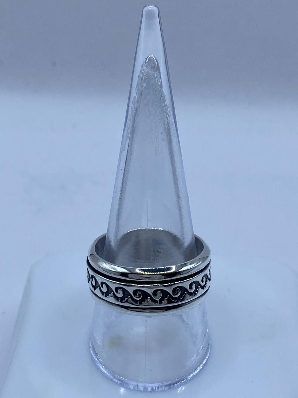 🌊💍 Anillo Giratorio de Plata 925 con Diseño de Olas