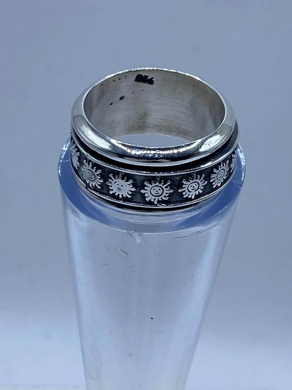 💍 Anillo Giratorio de Plata 925 con Diseño de Soles