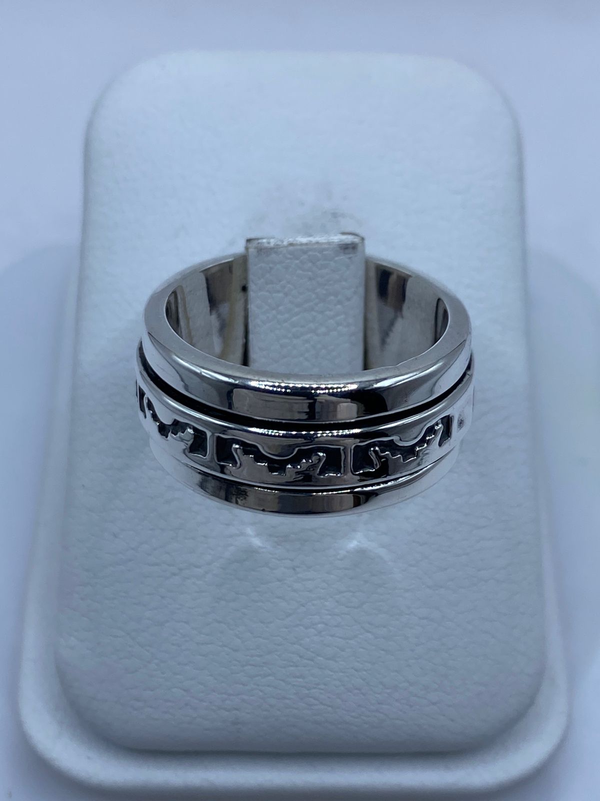 💍 Anillo Giratorio de Plata 925 con Diseño Tribal Calado