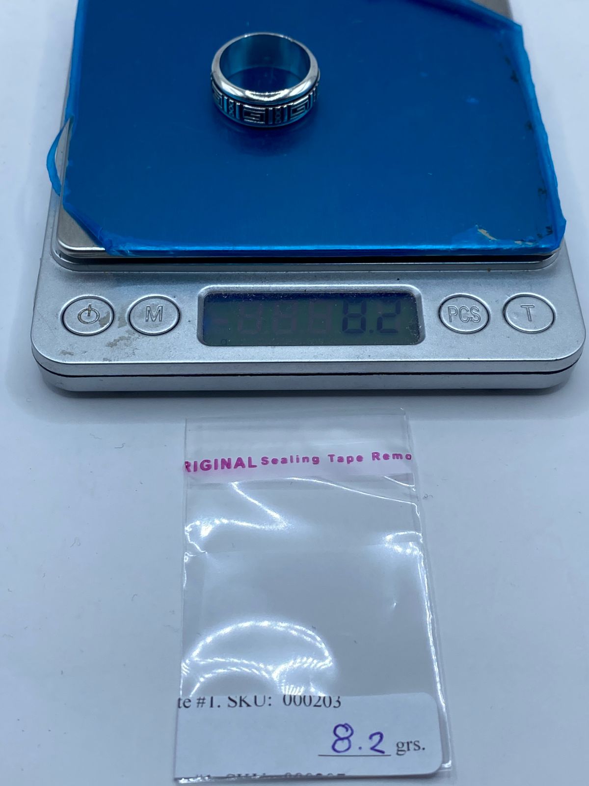 ✨ Anillo Giratorio de Plata 925 con Diseño Geométrico Estilo Greca