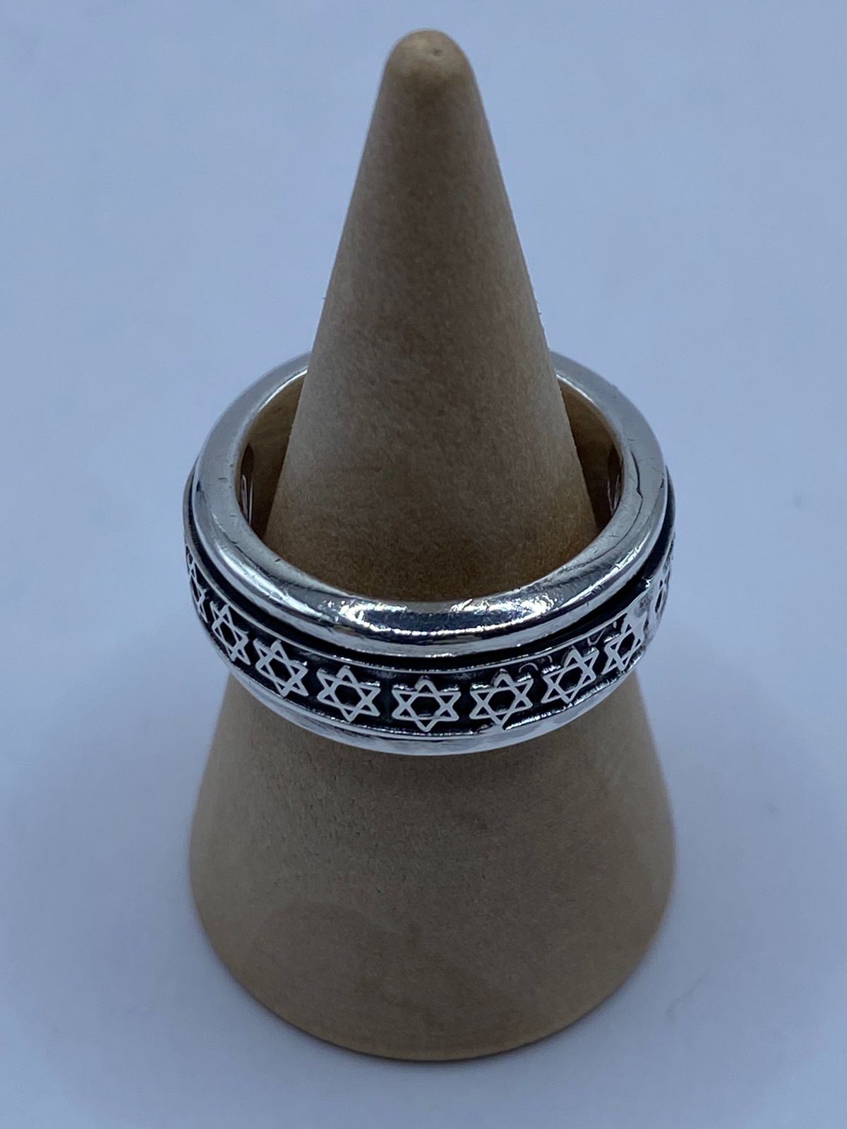 💍 Anillo Giratorio de Plata 925 con Estrellas de David