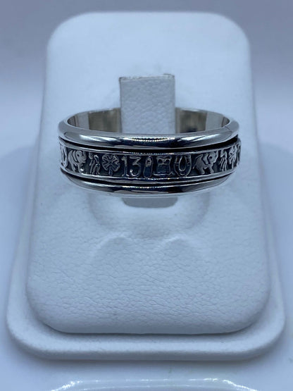 Anillo Giratorio de Plata 925 con Símbolos de la Suerte