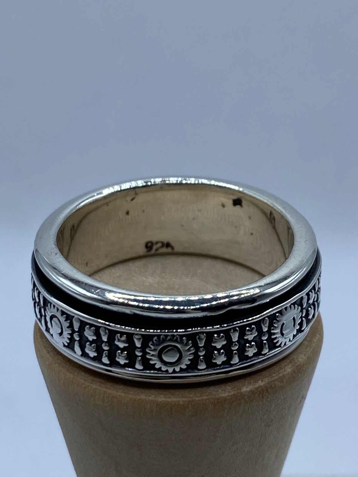 Anillo Giratorio de Plata 925 con Soles y Estrellas