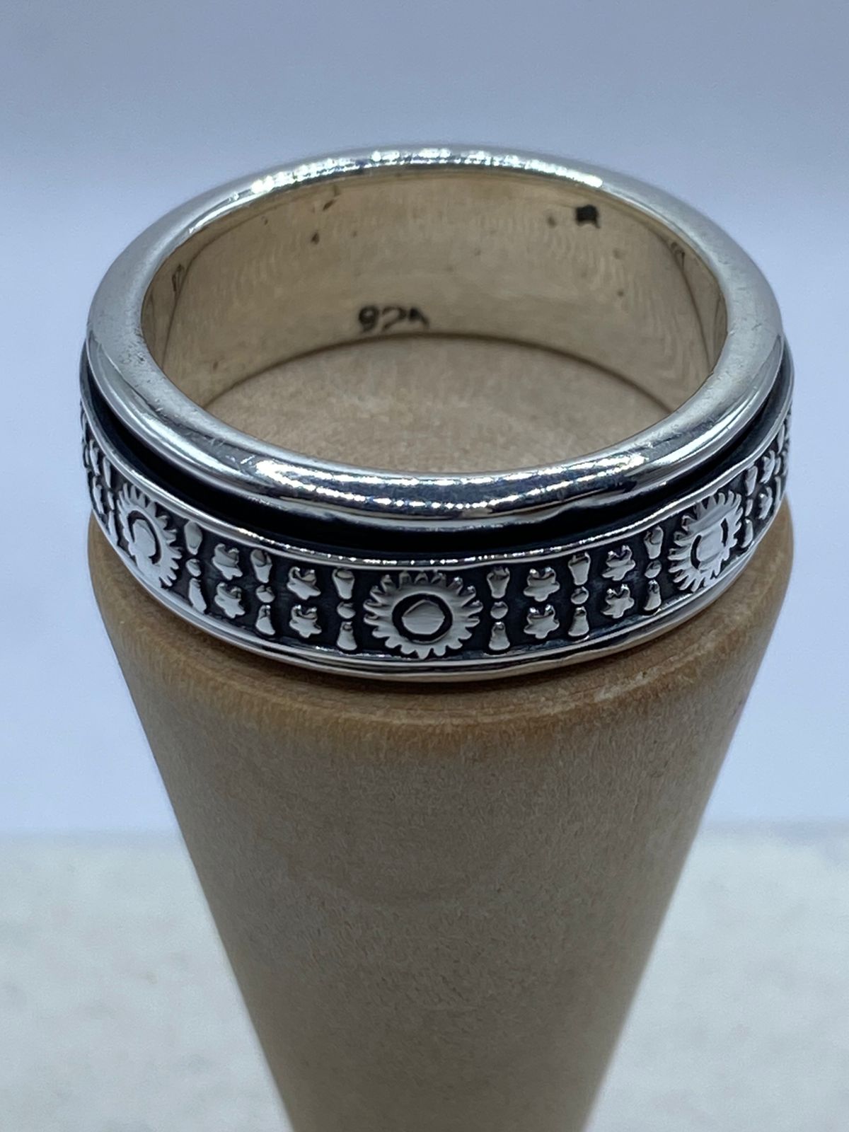Anillo Giratorio de Plata 925 con Soles y Estrellas