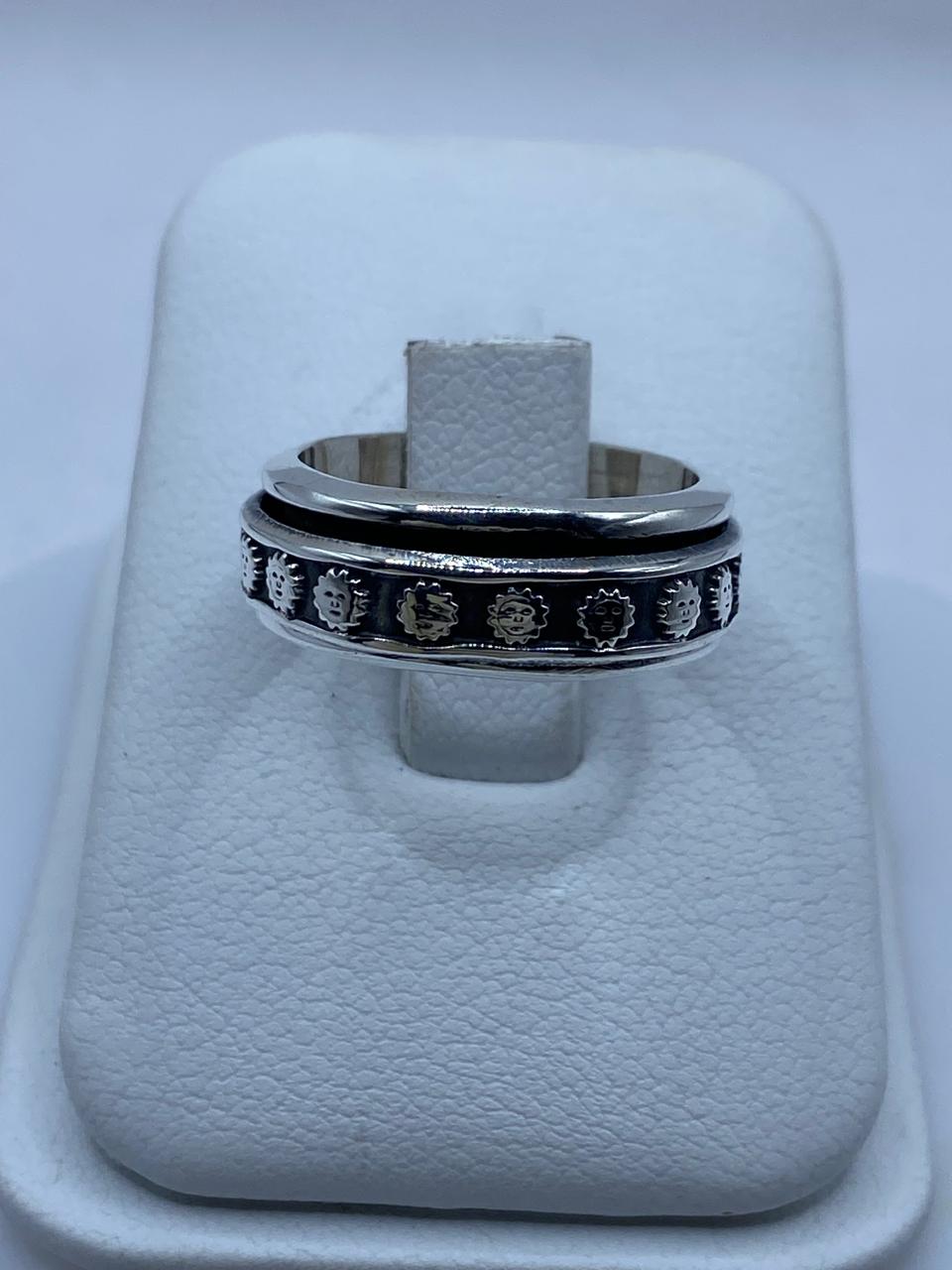 💍 Anillo Giratorio de Soles en Plata 925