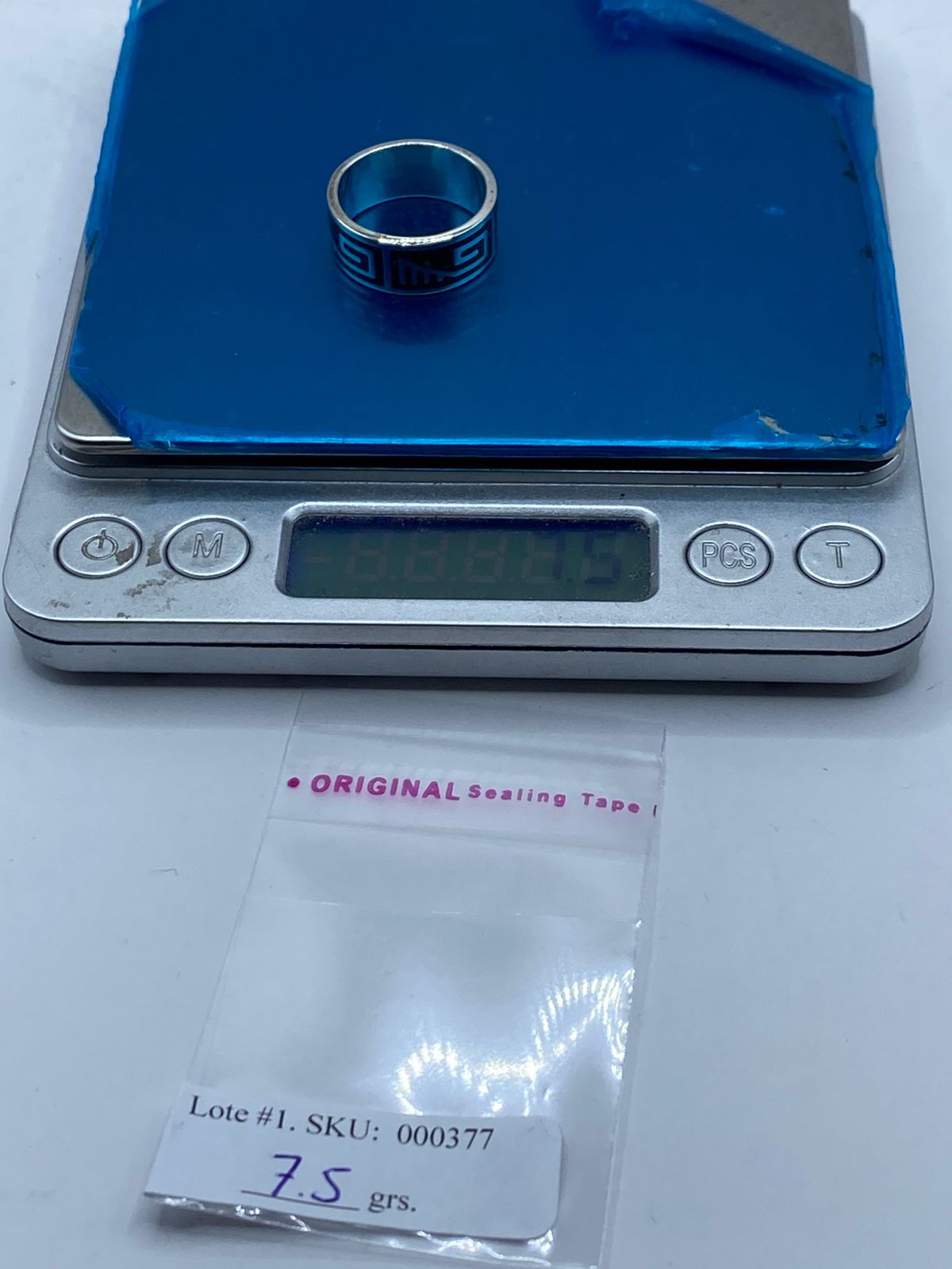 Anillo Greca Ancestral en Plata .925 con Malaquita Natural