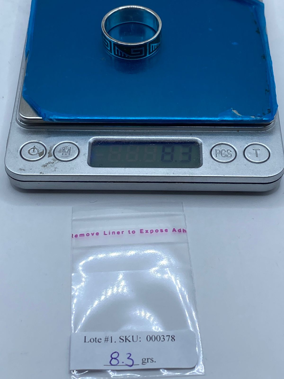 Anillo Greca Ancestral en Plata .925 con Malaquita Natural