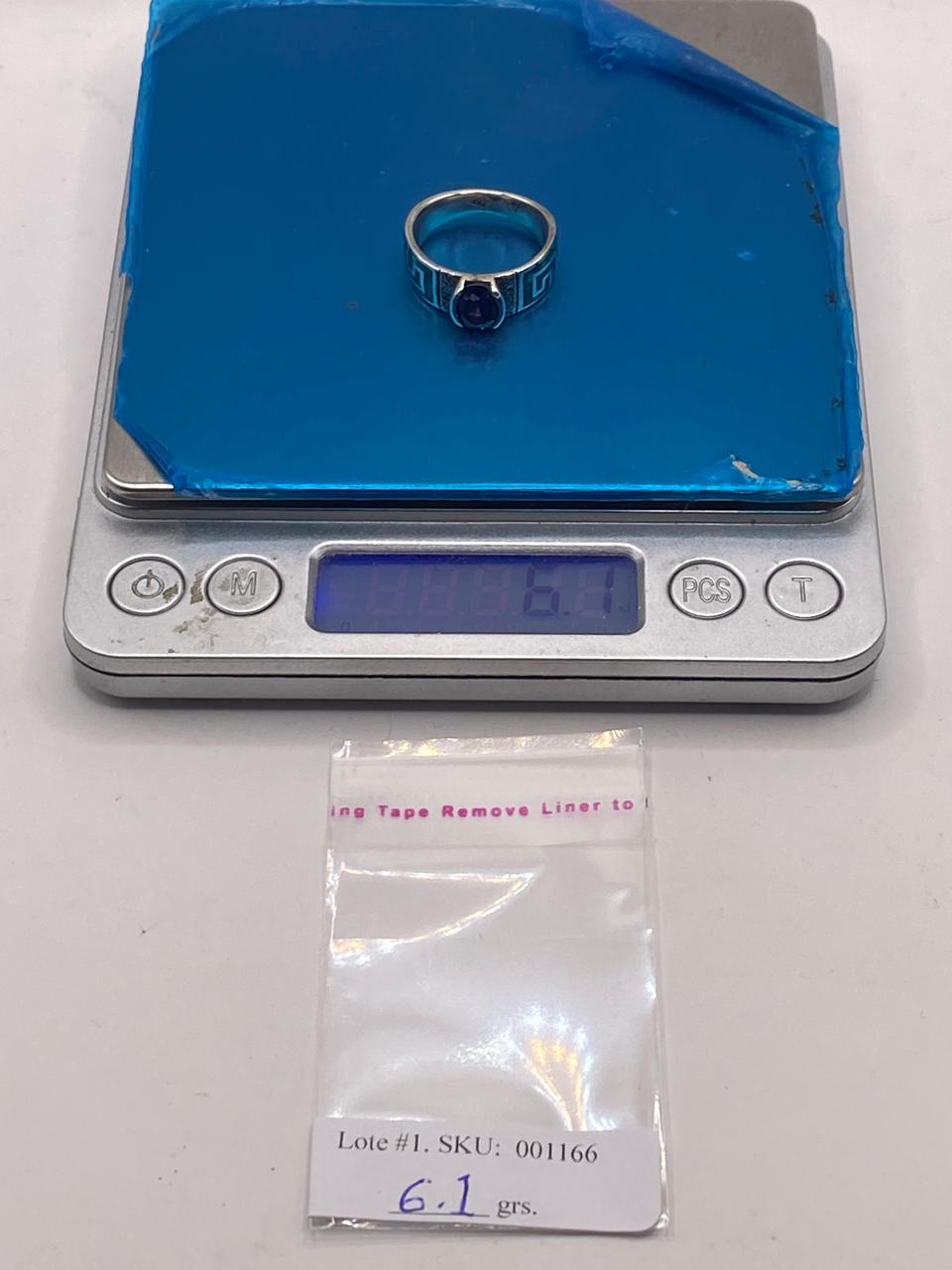 Anillo de Greca con Ópalo de Fuego y Circonia en Plata .950