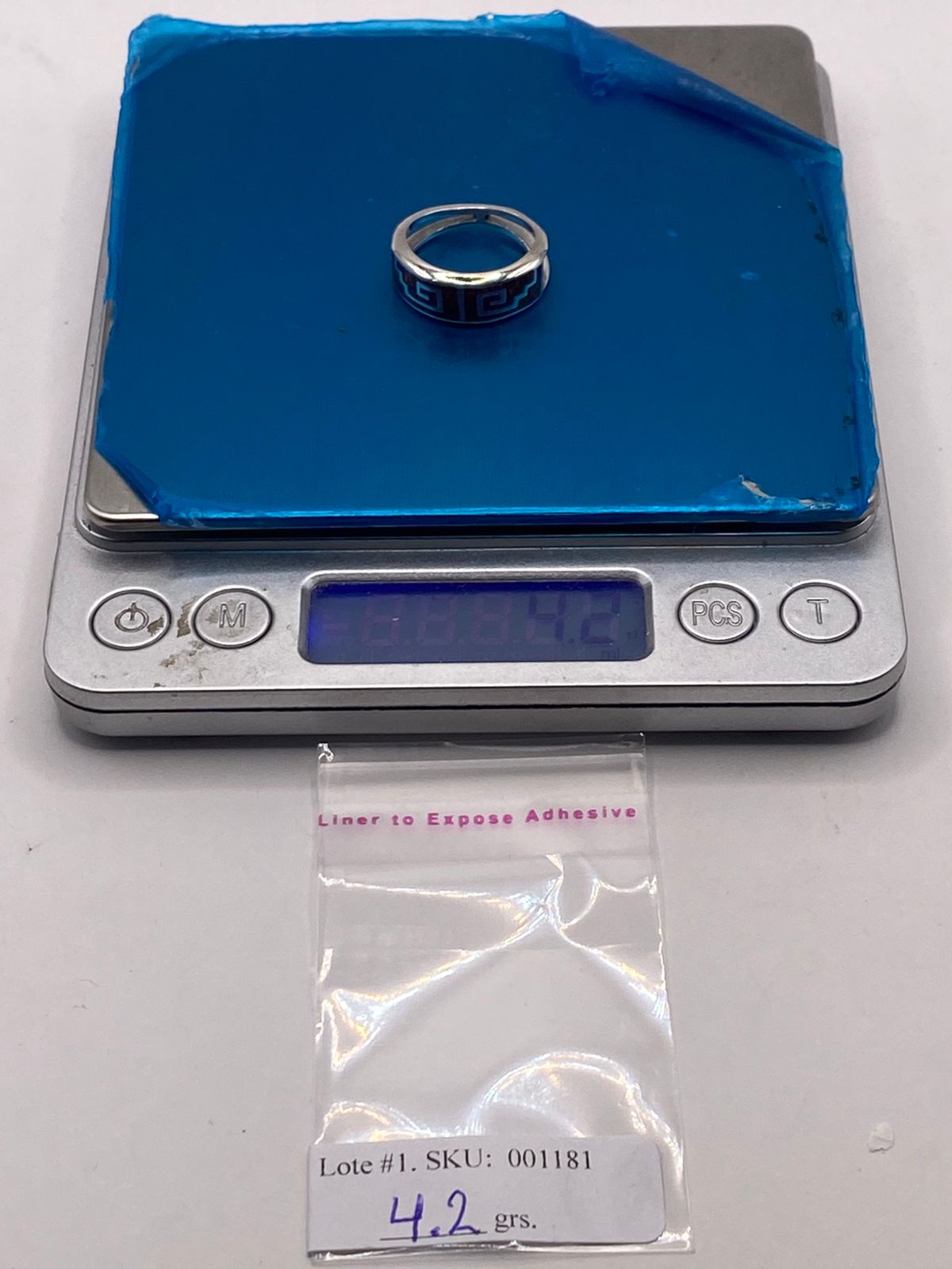 ✨ Anillo Greca de Plata 950 con Ópalo de Fuego