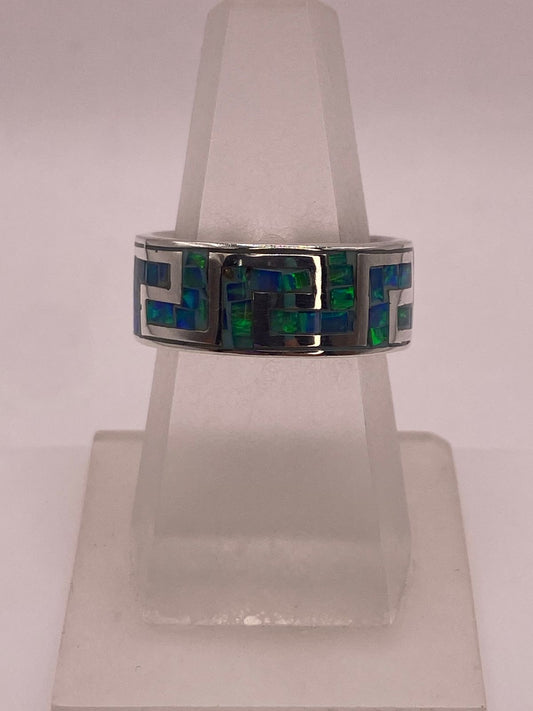 💍✨ Anillo Greca de Plata 950 con Ópalo de Fuego en báscula mostrando peso