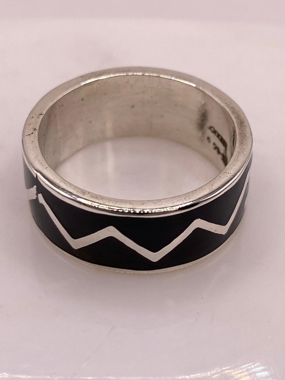 Anillo Greca Contemporánea en Plata .925 – Diseño Geométrico