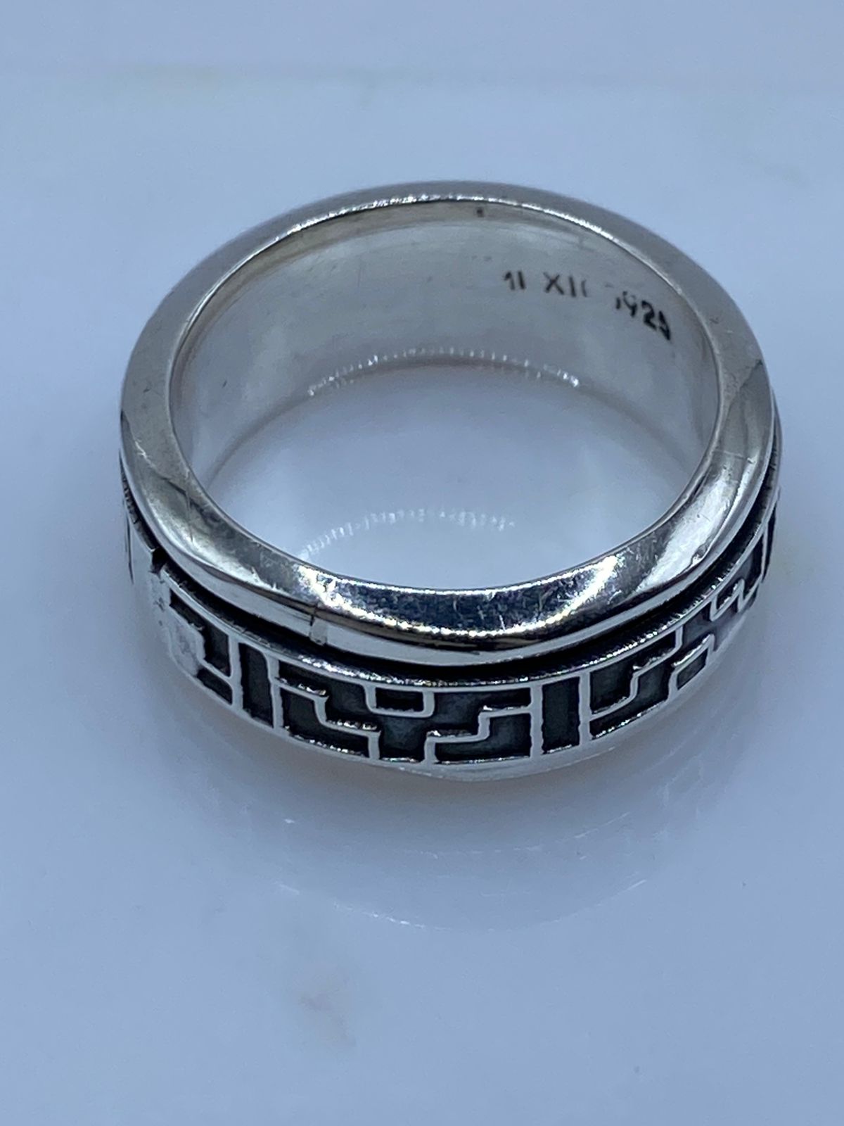 Anillo Greca Geométrica en Plata .925