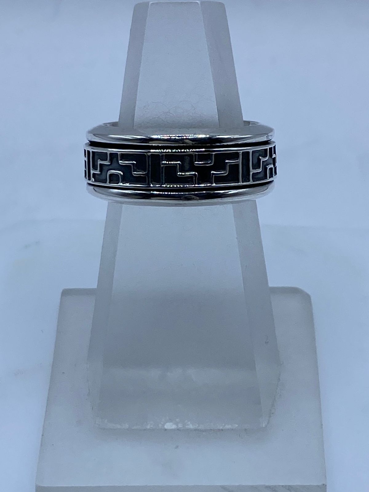 Anillo Greca Geométrica en Plata .925