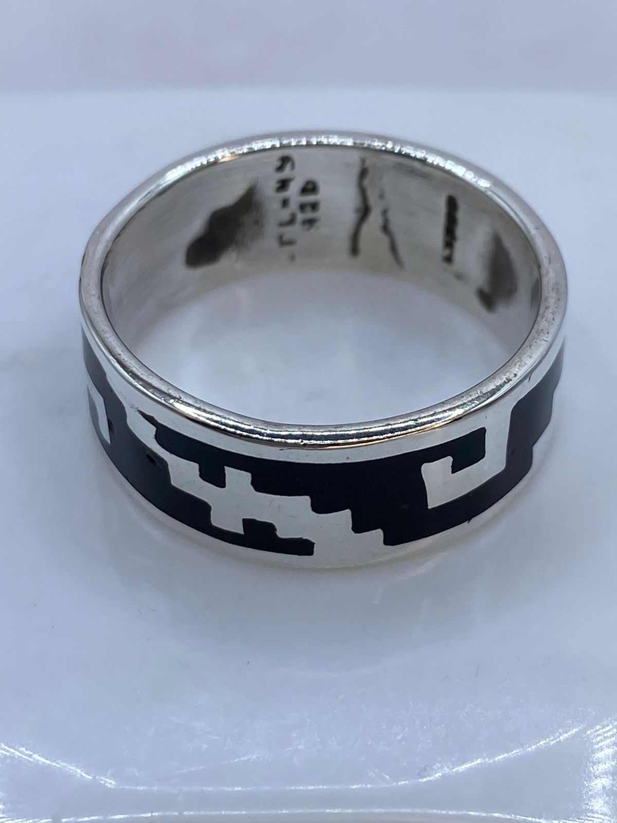 Anillo Greca Geométrica de Plata .925