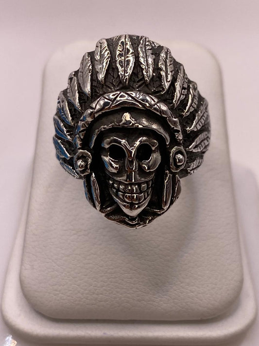 Anillo Inspirado en Diseño Apache Prehispánico en Plata .925