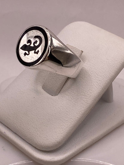 Anillo Lagartija en Plata .925, vista frontal