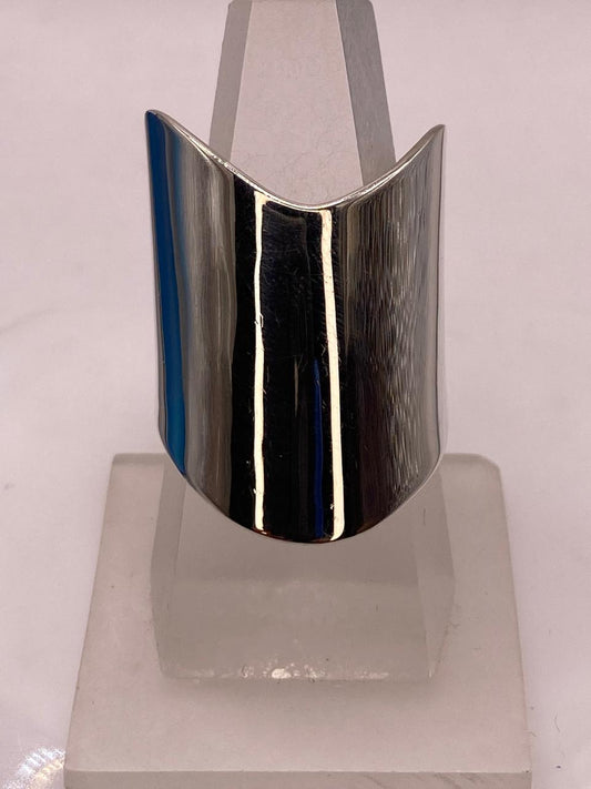 Anillo Liso de Plata .925 con Efecto Espejo