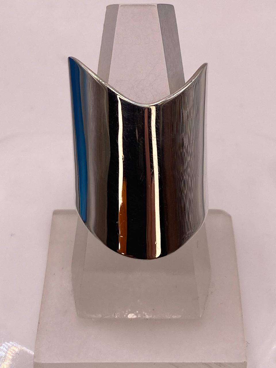 Anillo Liso de Plata .925 con Efecto Espejo