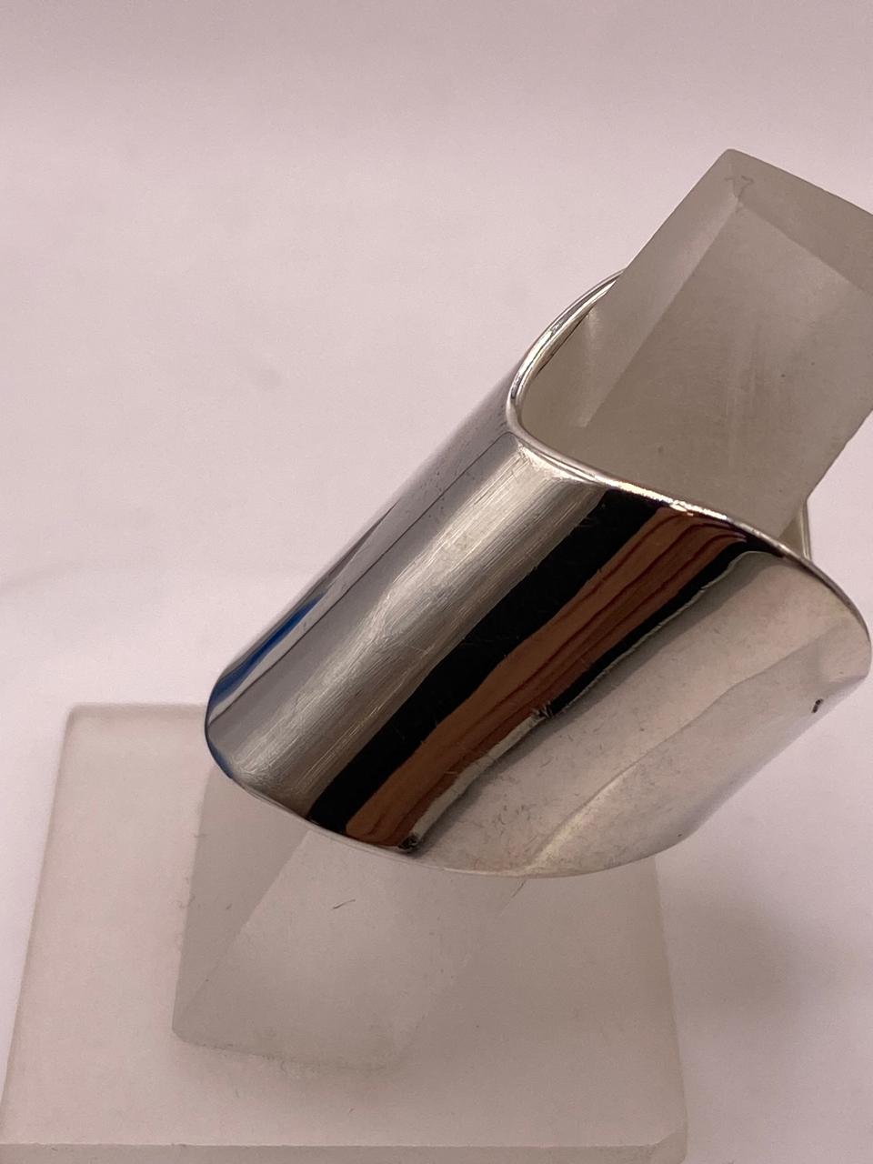 Anillo Liso de Plata .925 con Efecto Espejo