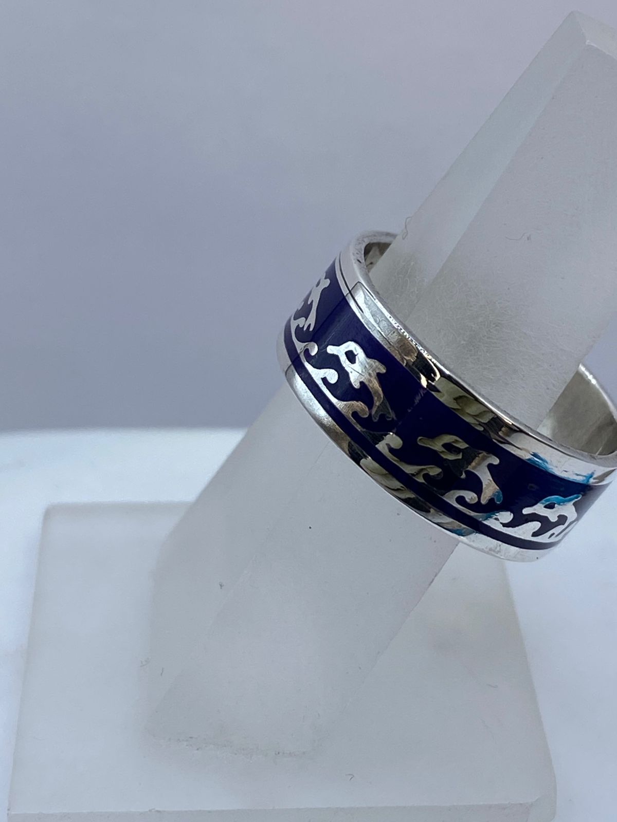 🌊 Anillo Marino con Delfines en Plata .925