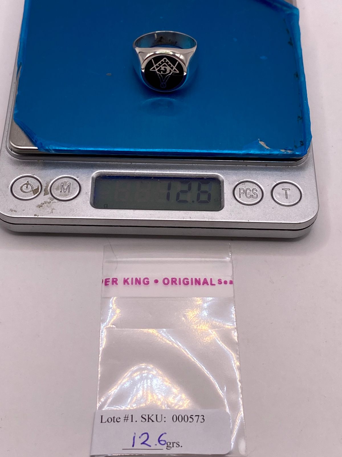 Anillo Masónico Compás y Escuadra en Plata .925