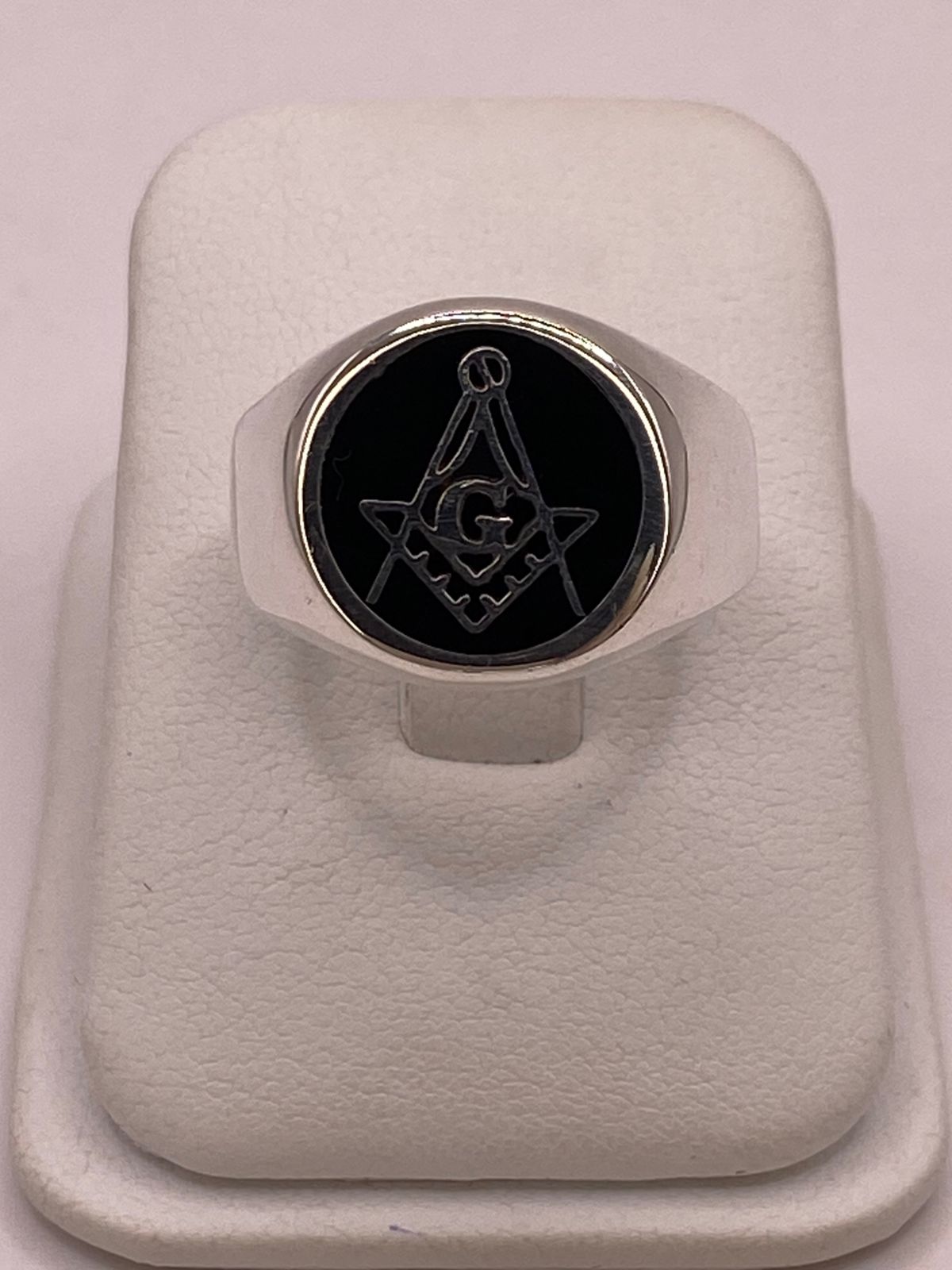 Anillo Masónico Compás y Escuadra en Plata .925