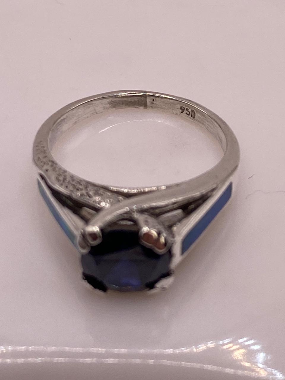 Anillo Moderno de Plata 925 con Ópalo de Fuego y Zirconia
