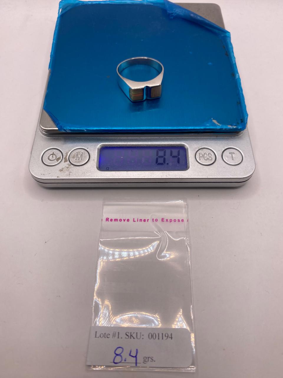 Anillo Moderno Geométrico de Plata 950 con Ópalo de Fuego