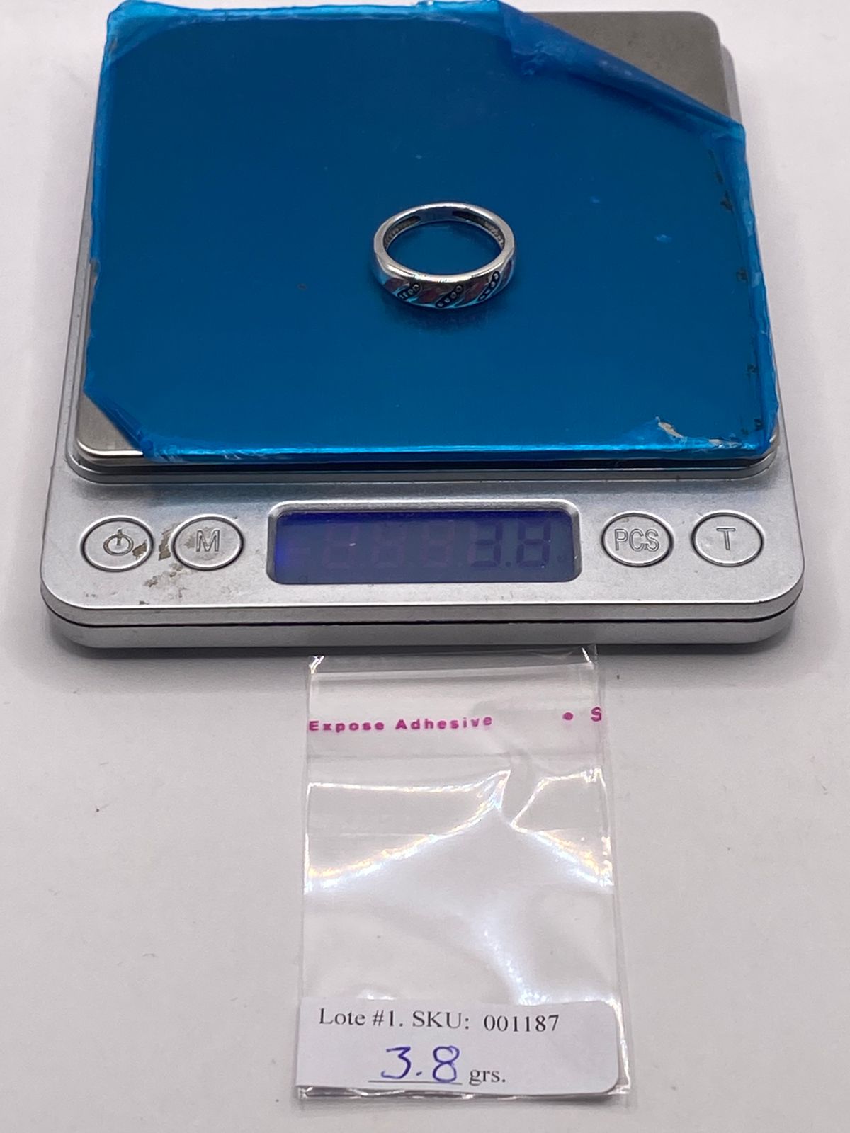Anillo Moderno de Plata 950 con Ópalo de Fuego