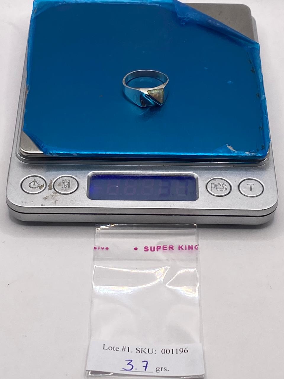 Anillo Moderno de Plata 950 con Ópalo de Fuego