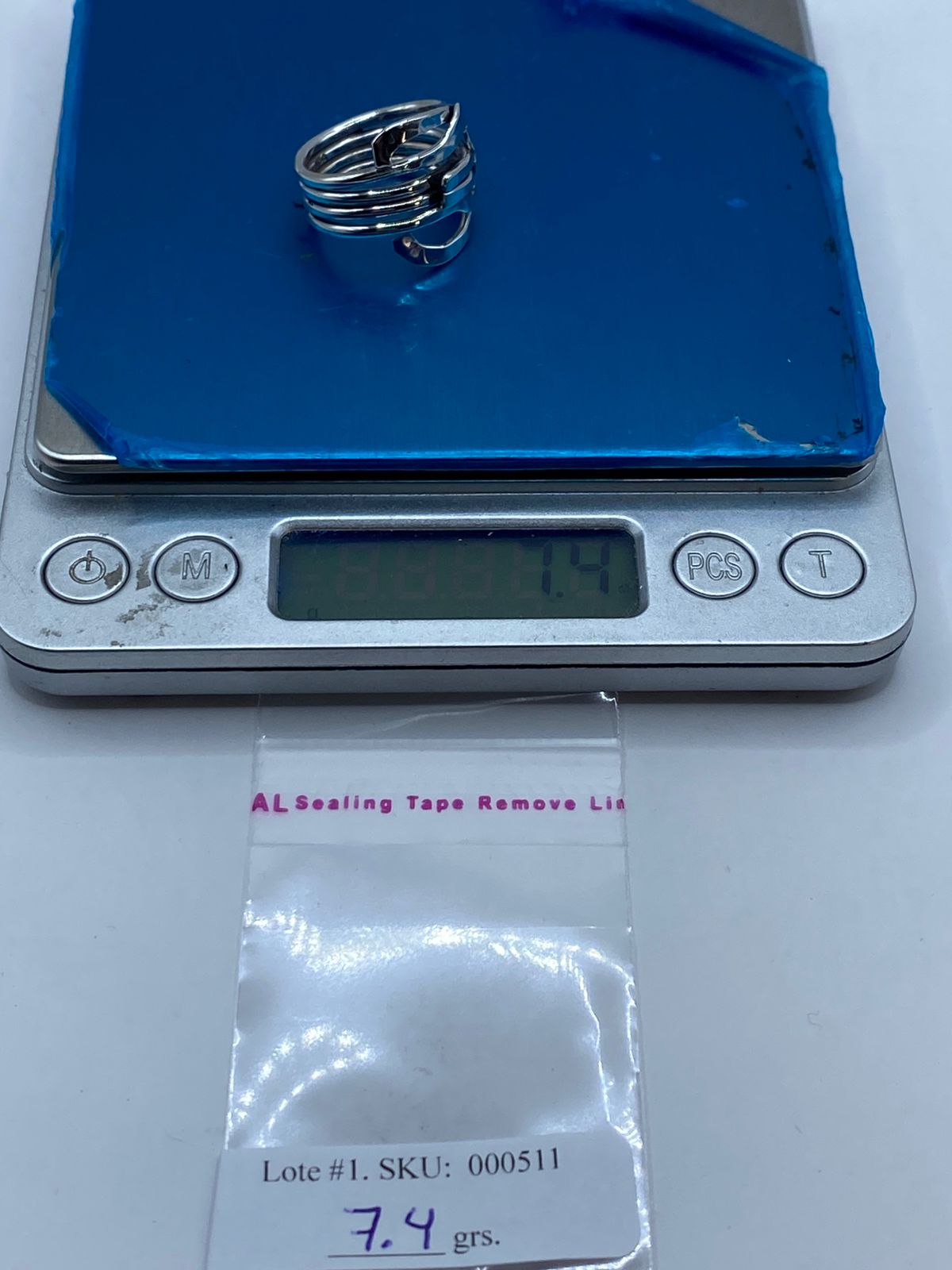 Anillo Multibanda Orgánico en Plata .925