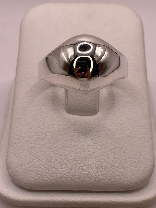 Anillo Orgánico de Plata Ley .925, vista frontal